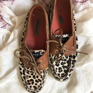 Sperry Leopard Loafers